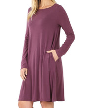 Load image into Gallery viewer, EVERYDAY LONG SLEEVE DRESS WITH POCKETS
