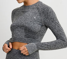 Load image into Gallery viewer, Ace Textured Seamless Long Sleeve Crop
